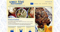Desktop Screenshot of kwan-thai-restaurant.co.uk